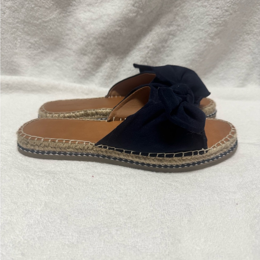 Euc Universal Thread Navy Bow Espadrille Sandals … - image 2